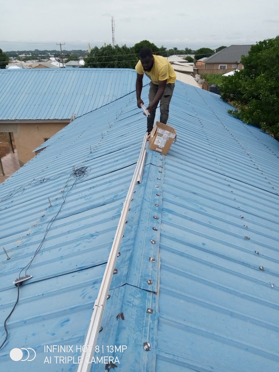 Solar installation mounting work